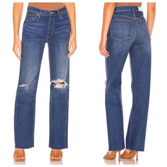 NWT RE/DONE High Rise Loose Bootcut Jeans Size 23
